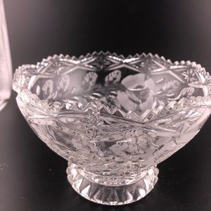 American Brilliant Crystal Berry Bowl